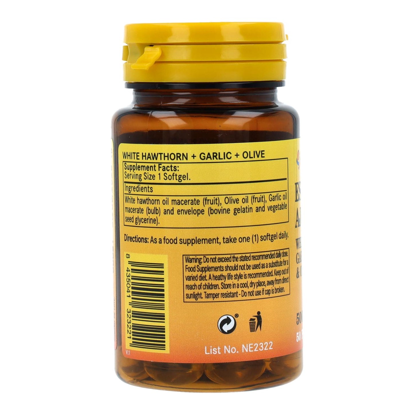 Głóg, czosnek i oliwka 500 mg Nature Essential 50 kapsułek