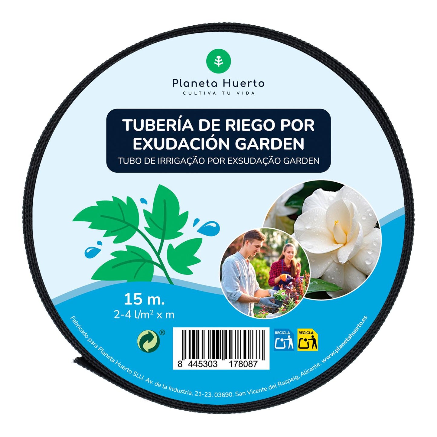 Rotolo di essudazione Planeta Huerto da giardino 15 m