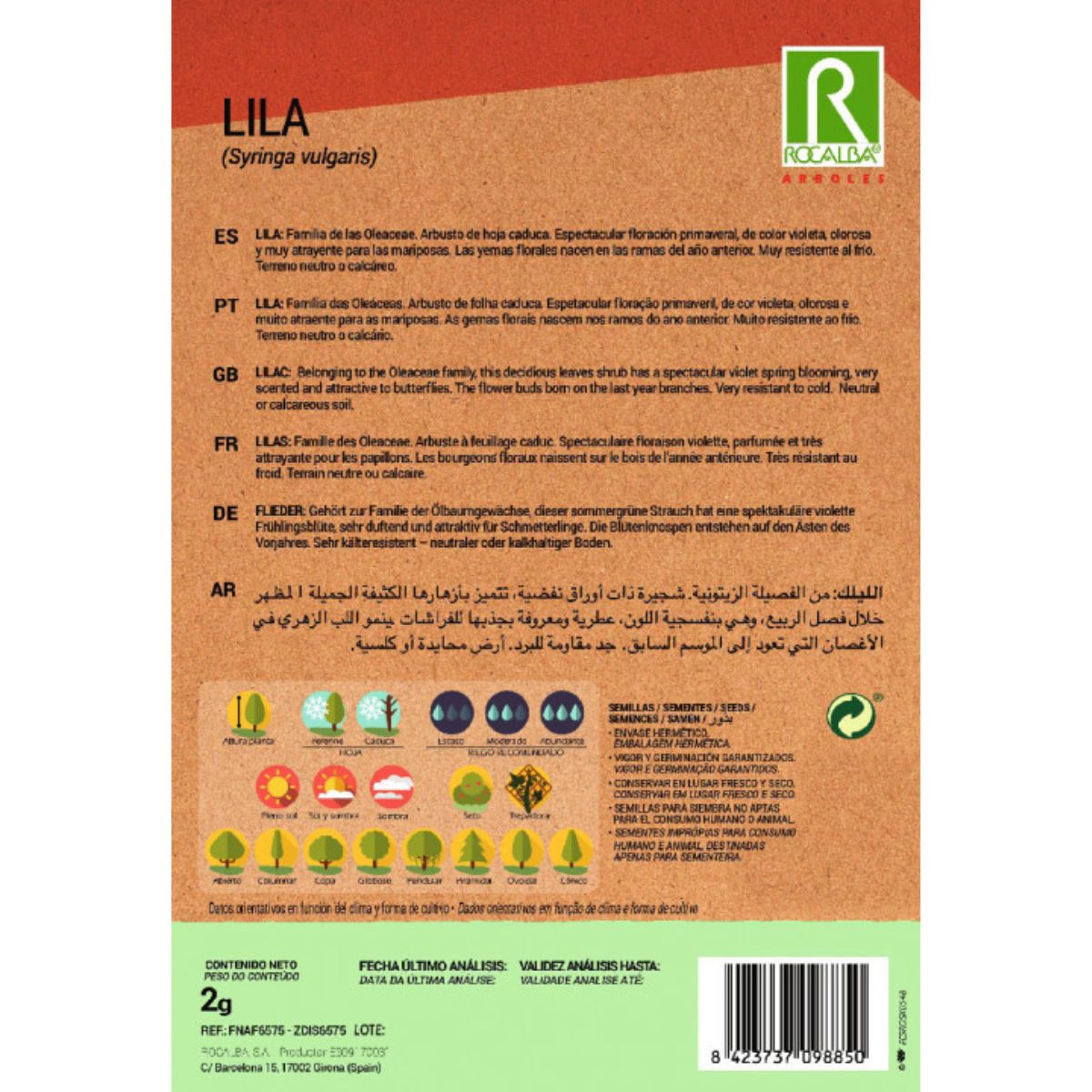 Semi di Lillà Syringa vulgaris