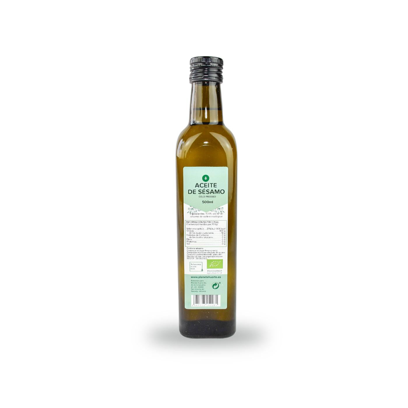 Cold Pressed Sesame Oil ECO Planeta Huerto 500 ml