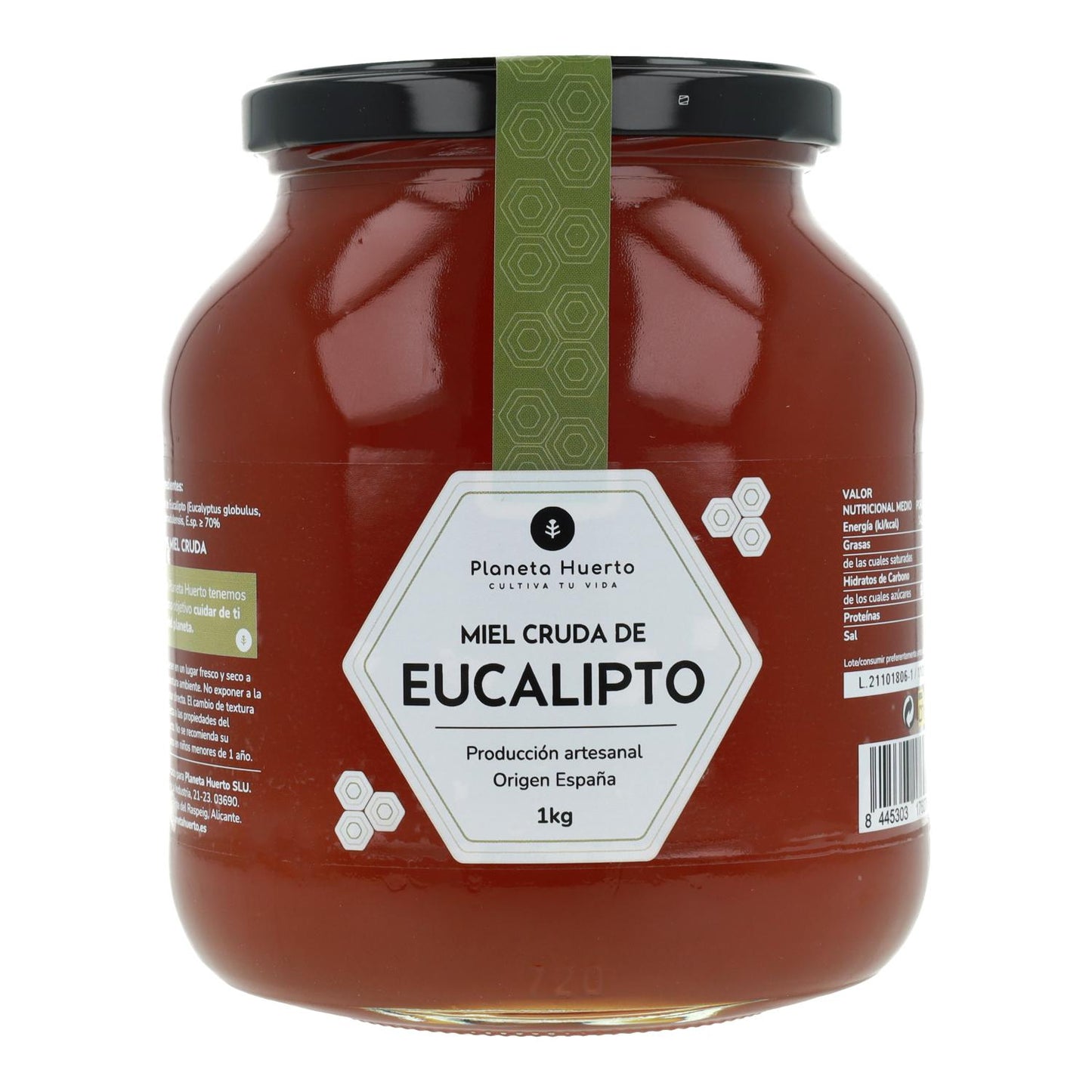 Miele di eucalipto grezzo Planeta Huerto 1 Kg