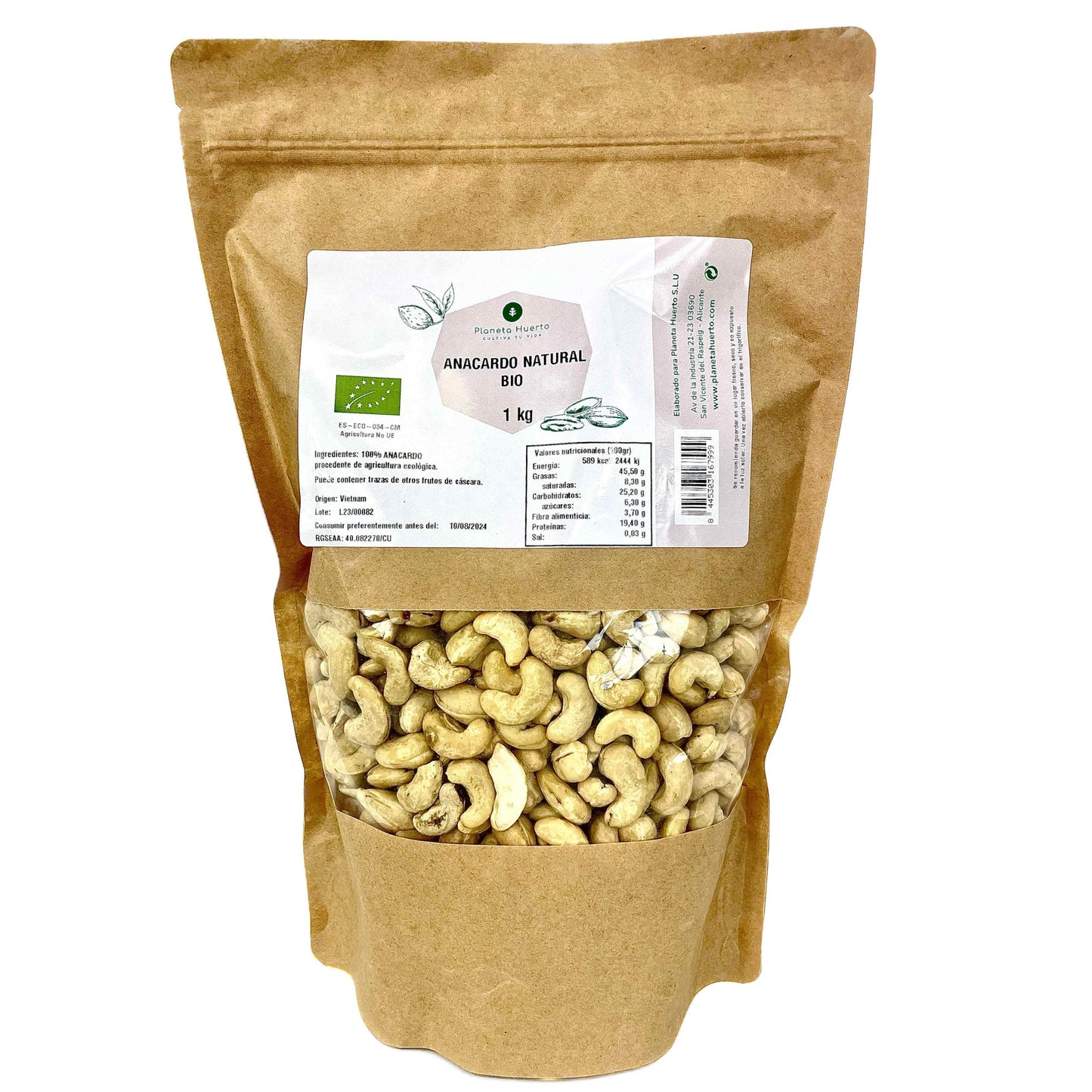 Cashew nuts natural ECO Planeta Huerto 1 kg
