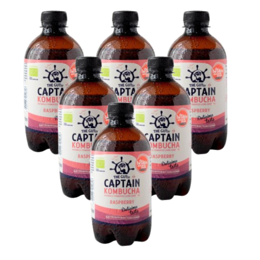 6-pack Kombucha-dryck med hallonsmak 6 l