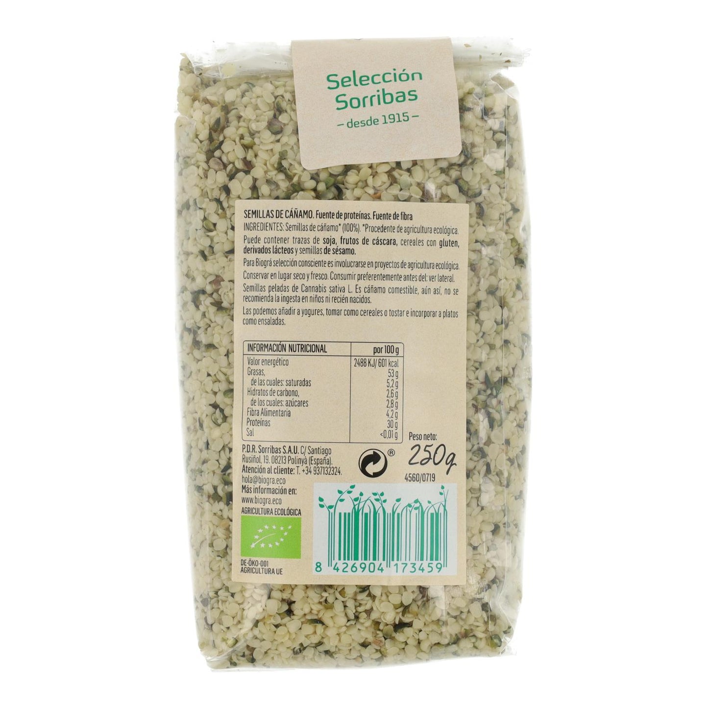 Biogra geschälte Bio-Hanfsamen, 250 g