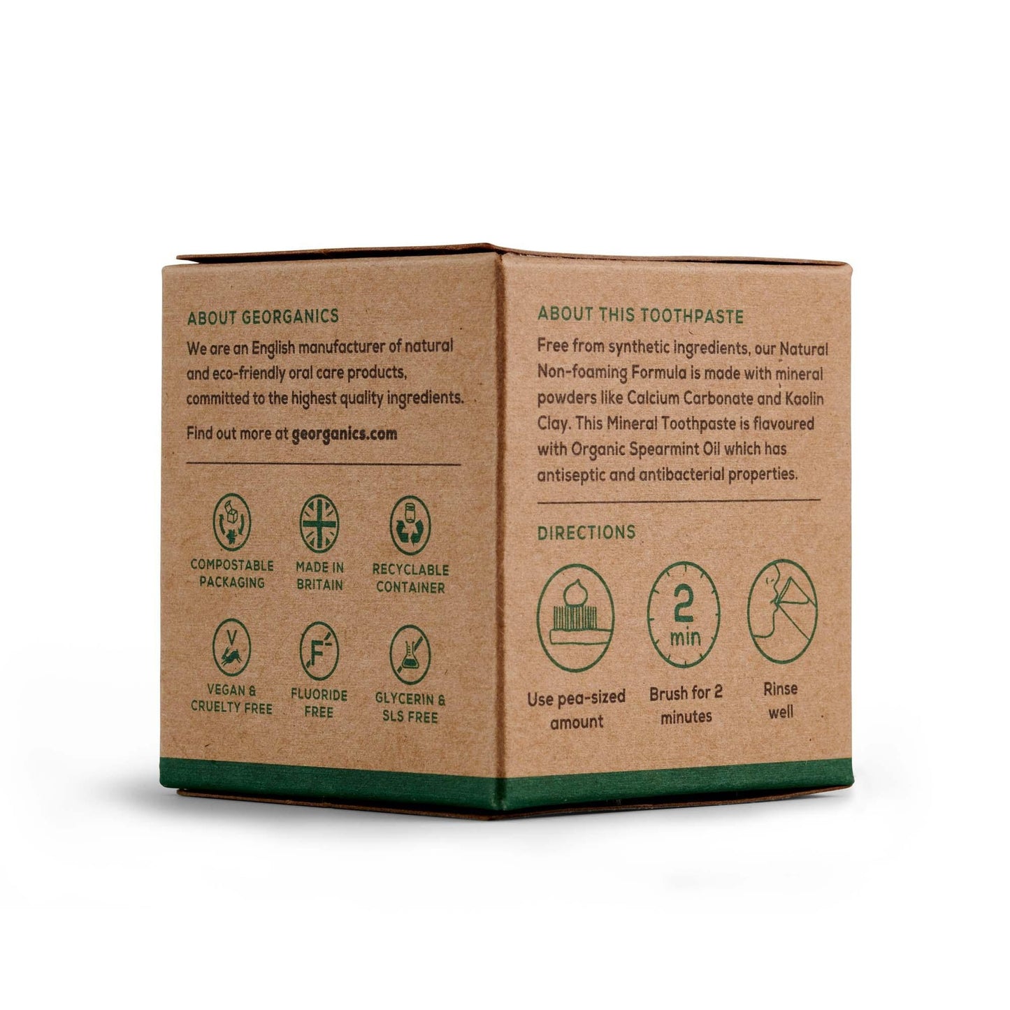 Georganics Natural Peppermint and Coconut Toothpaste 60 ml