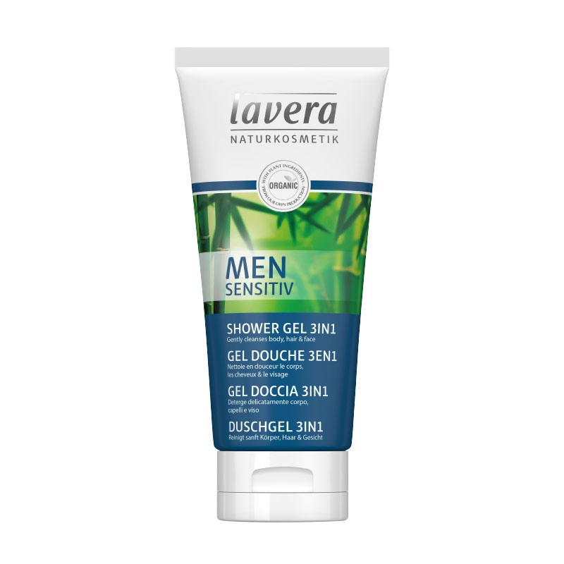 Żel pod prysznic 3 w 1 Men Sensitiv, Lavera 200 ml