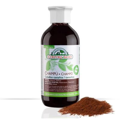 Shampooing pour cheveux châtains au henné Corpore Sano 300 ml