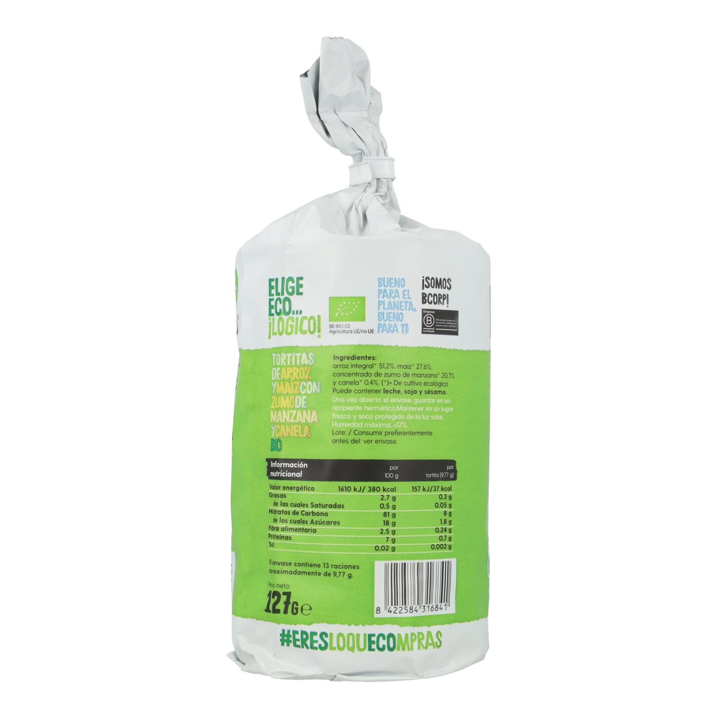 Ris- och majspannkakor med äpple och kanel Bio Ecocesta 127 g