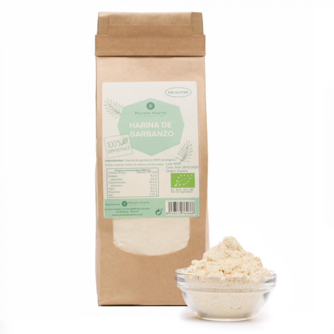 Opakowanie 2x Mąka z ciecierzycy bezglutenowa ECO Planeta Huerto 1 kg