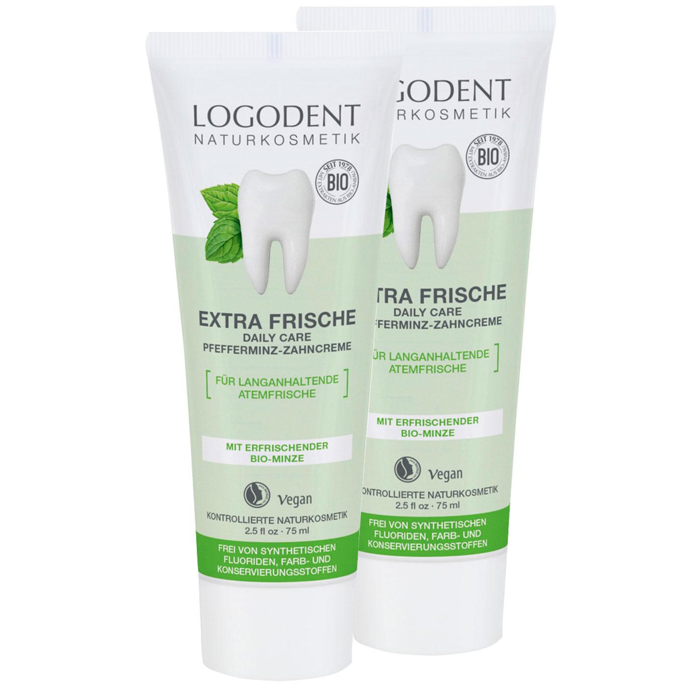 Promocyjny zestaw 2 x pasta do zębów miętowa Bio Daily Care Logona 75 ml