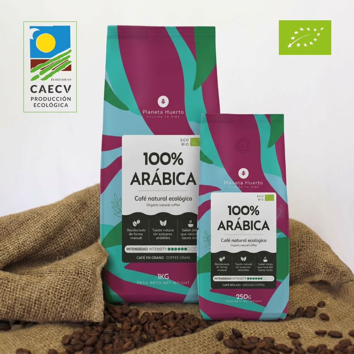 Pack 4x Café molido Eco 100% Arábica Planeta Huerto 250 g