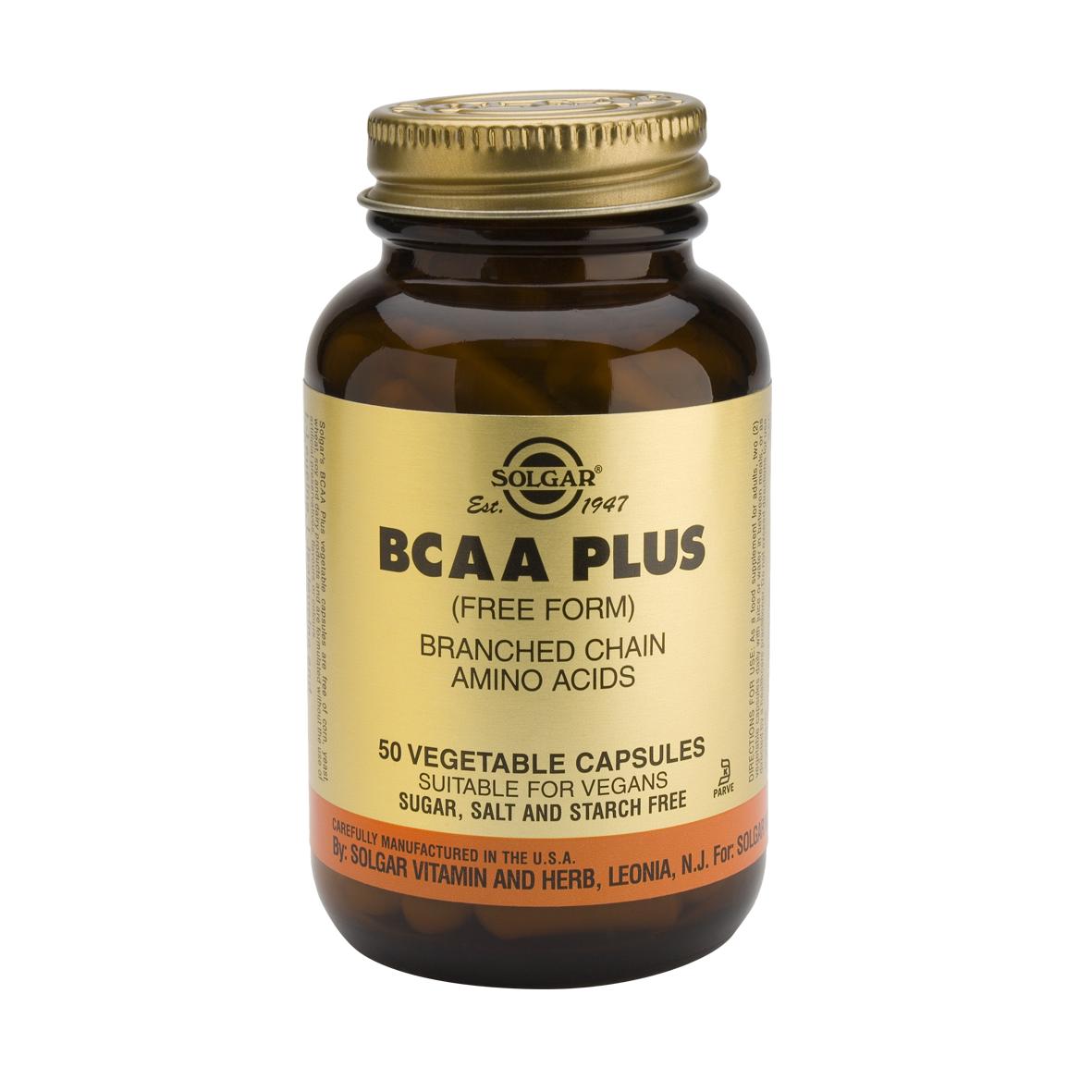 BCAA Plus Solgar, 50 Vegetable Capsules