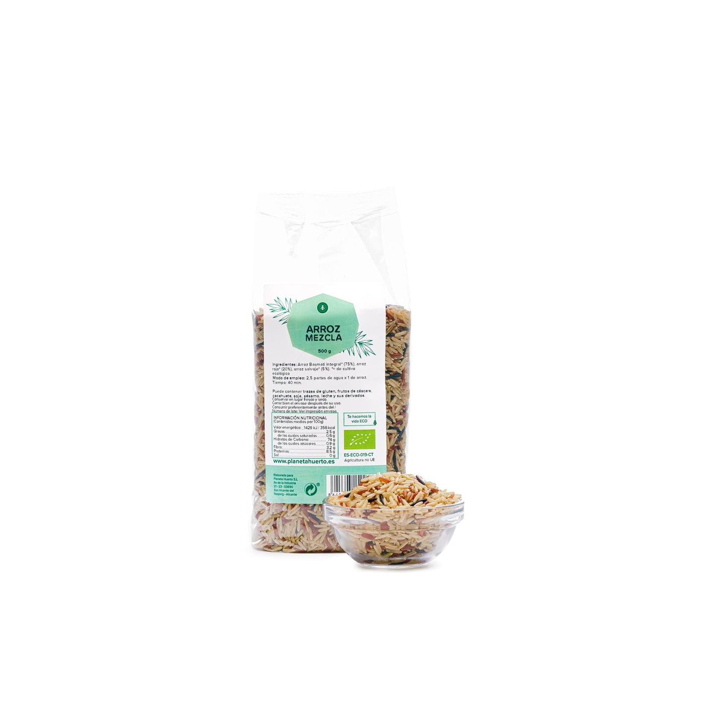 Mixed basmati rice int, red, wild ECO Planeta Huerto 500 g