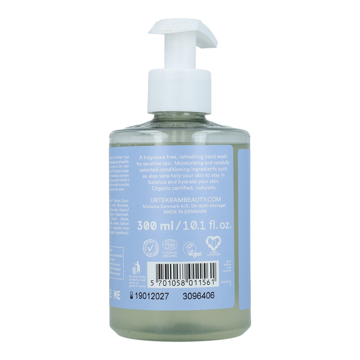 Savon pour les mains sans parfum Urtekram 300 ml