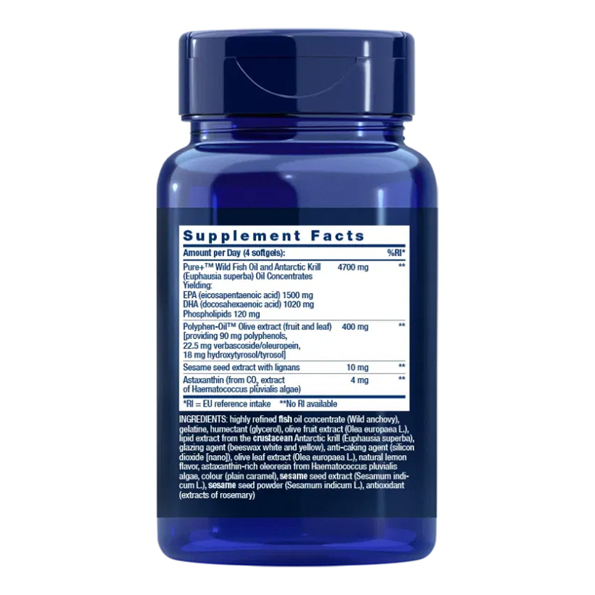 Super Omega-3 Plus EPA/DHA visolie sesamlignanen olijfextract krill & astaxanthine, Life Extension 120 capsules