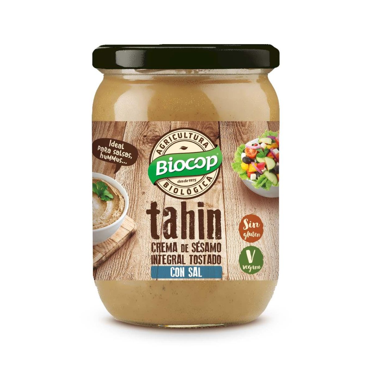 Tahin integrale tostato con sale Biocop 500 g