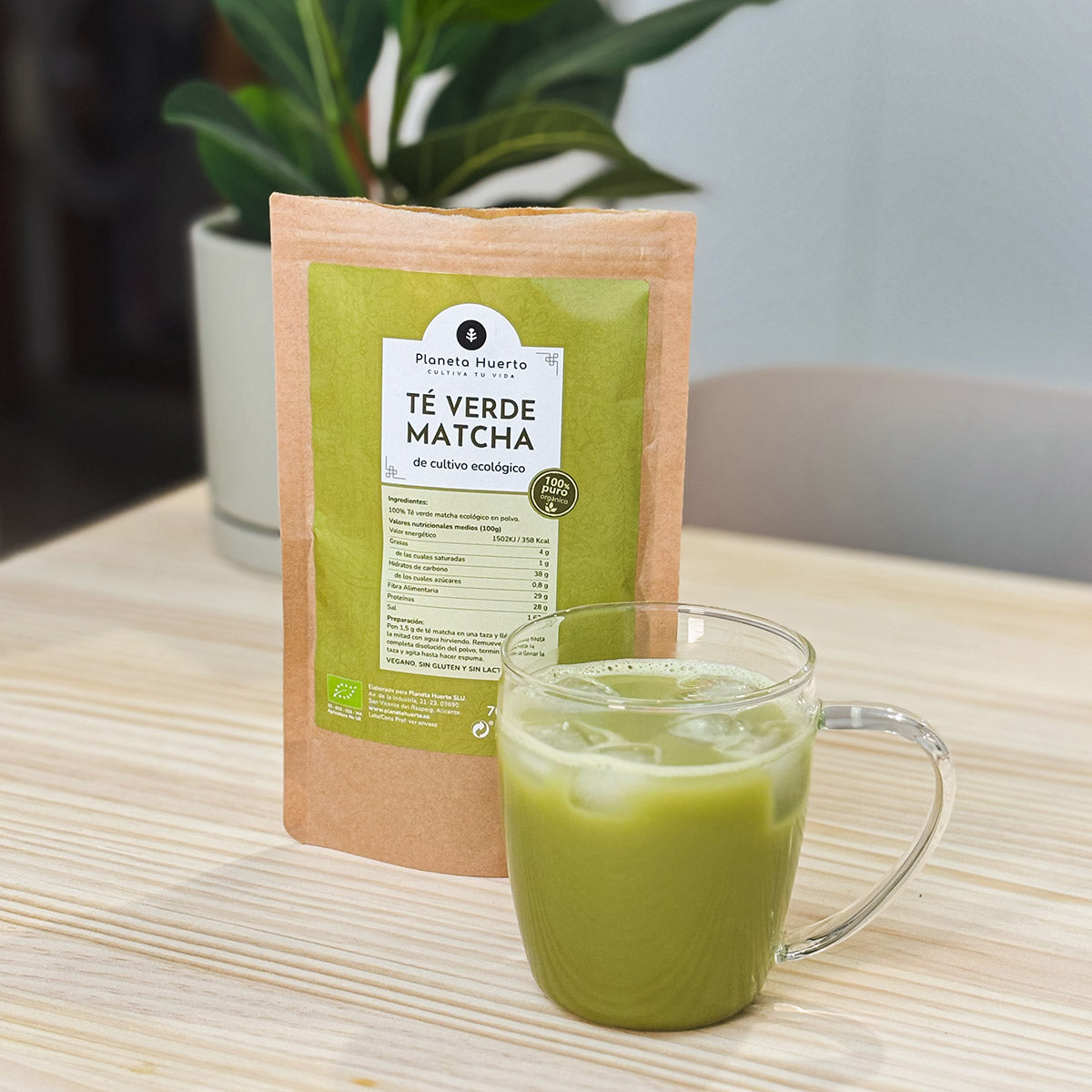 3xConfezione di tè Matcha in polvere ECO Planeta Huerto 70 g