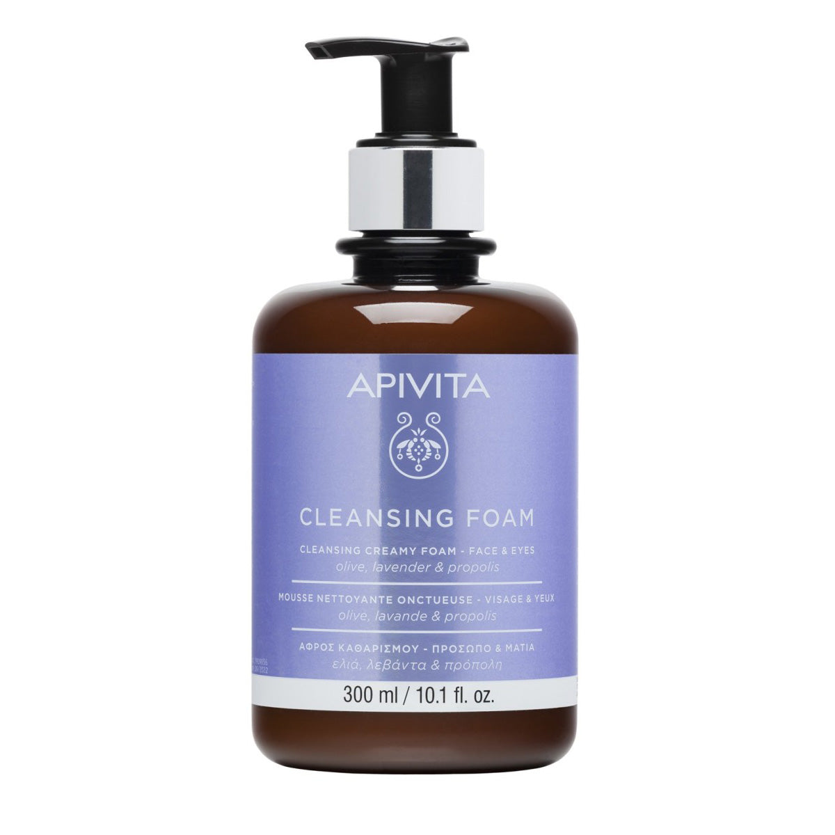 Promo Facial and Eye Cleansing Foam Cream 300 ml, Apivita, 300 ml