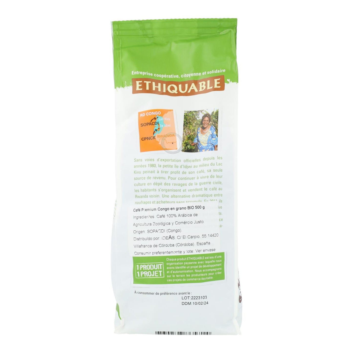 Premium Congo Coffee Beans 100% Arabica Organic 500 g