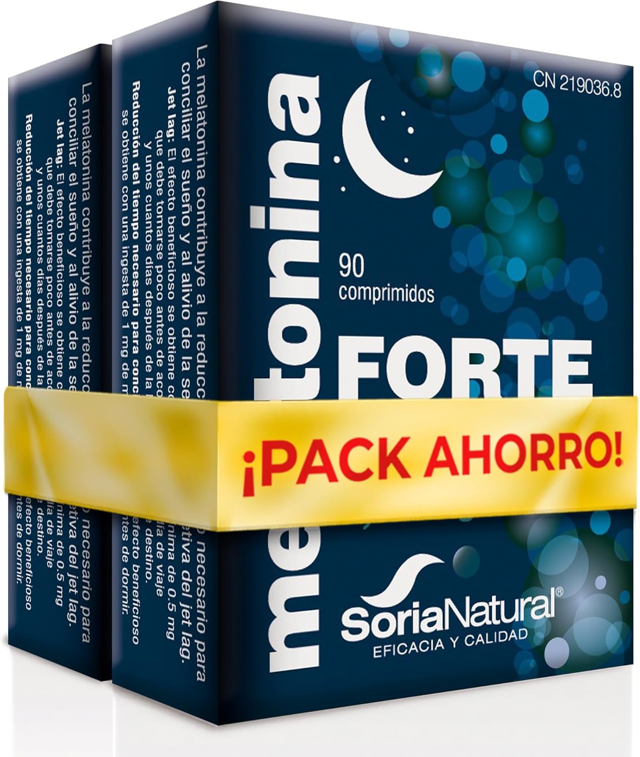 2er-Pack 100 % reines Melatonin Soria Natural 90 Tabletten
