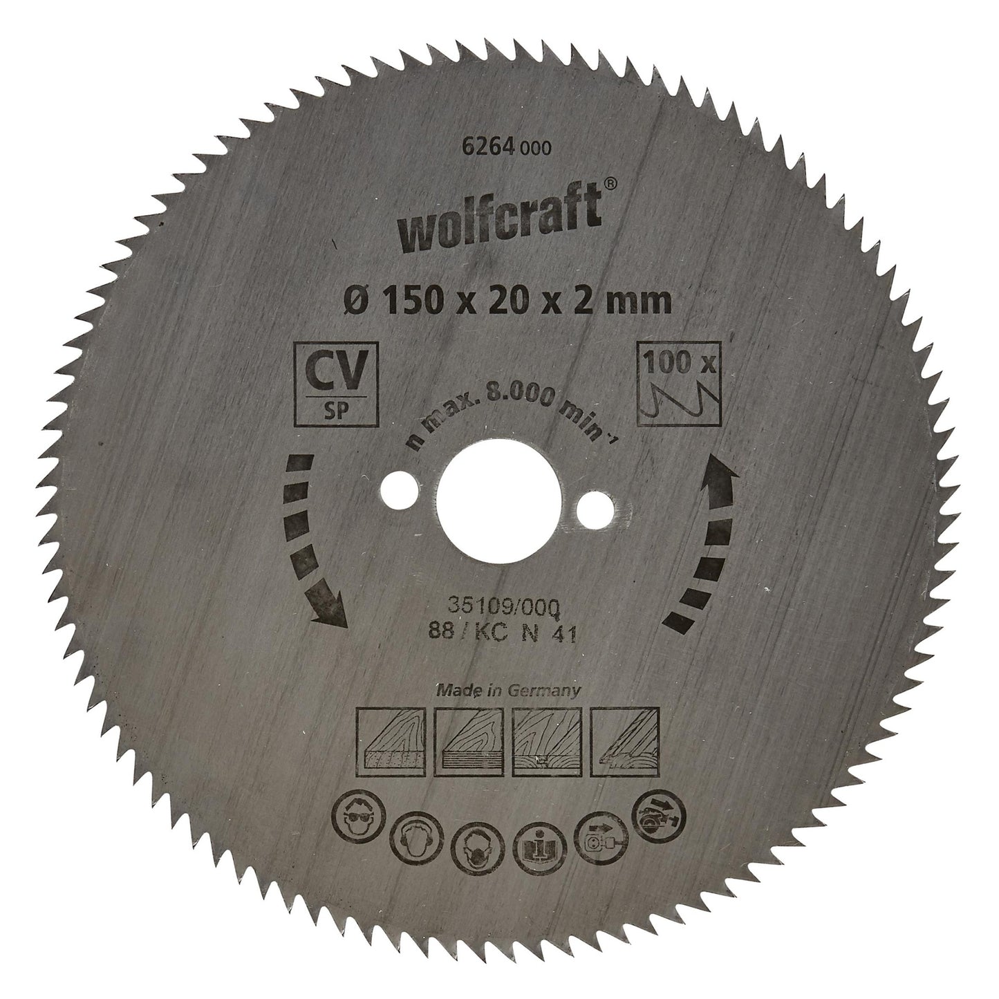 Tarcze do piły tarczowej do cienkich cięć Wolfcraft 190 x 16 mm 100 zębów