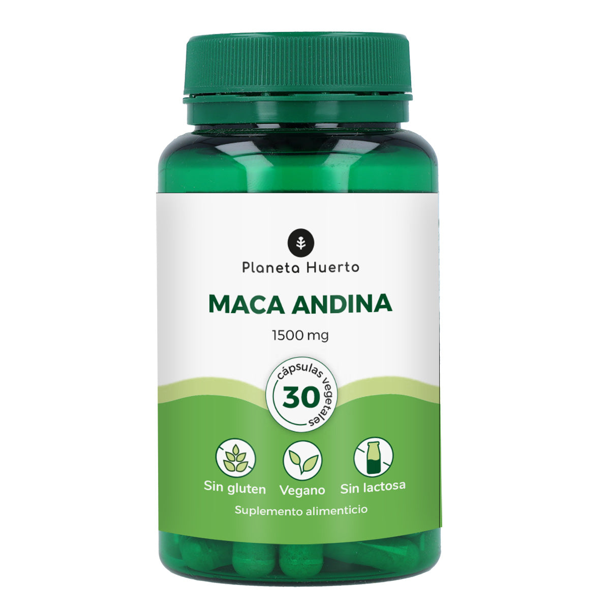 Andean Maca 1500 mg Planeta Huerto 30 vegetarian capsules