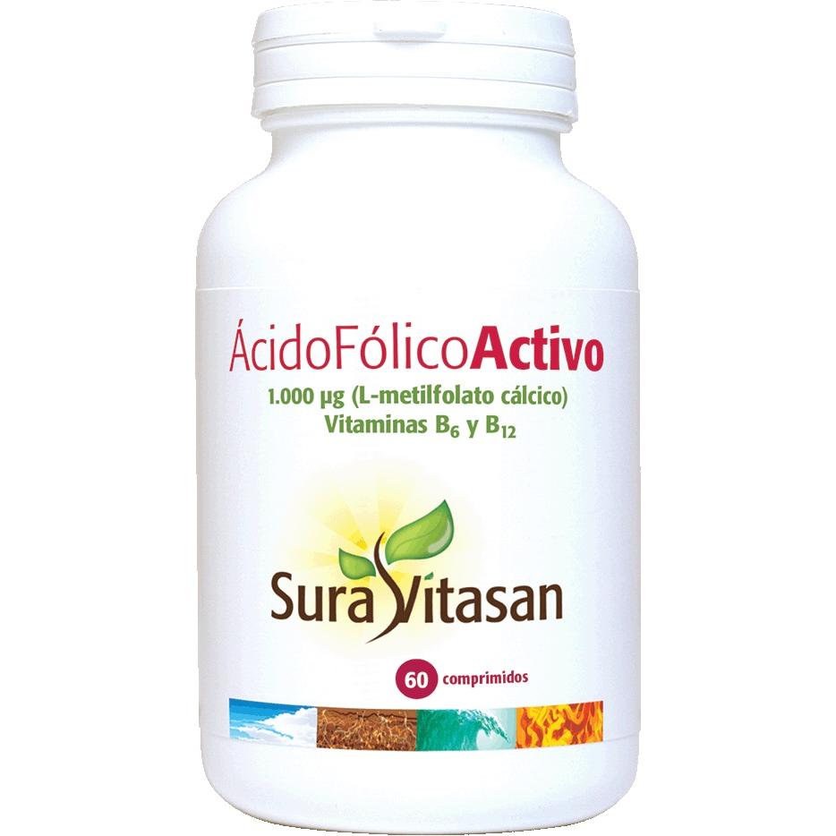 Active Folic Acid 1000 Micrograms 60 Tablets Sura Vitasan