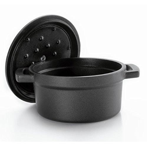 Pentola cocotte nera in alluminio fuso Lacor Diametro 16 cm