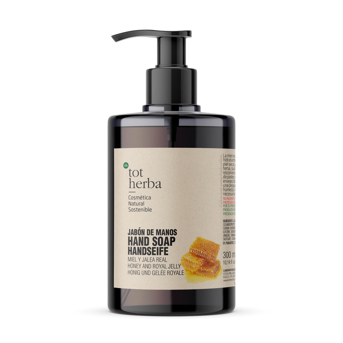 Savon pour les mains au miel et à la gelée royale, Tot Herba, 300 ml