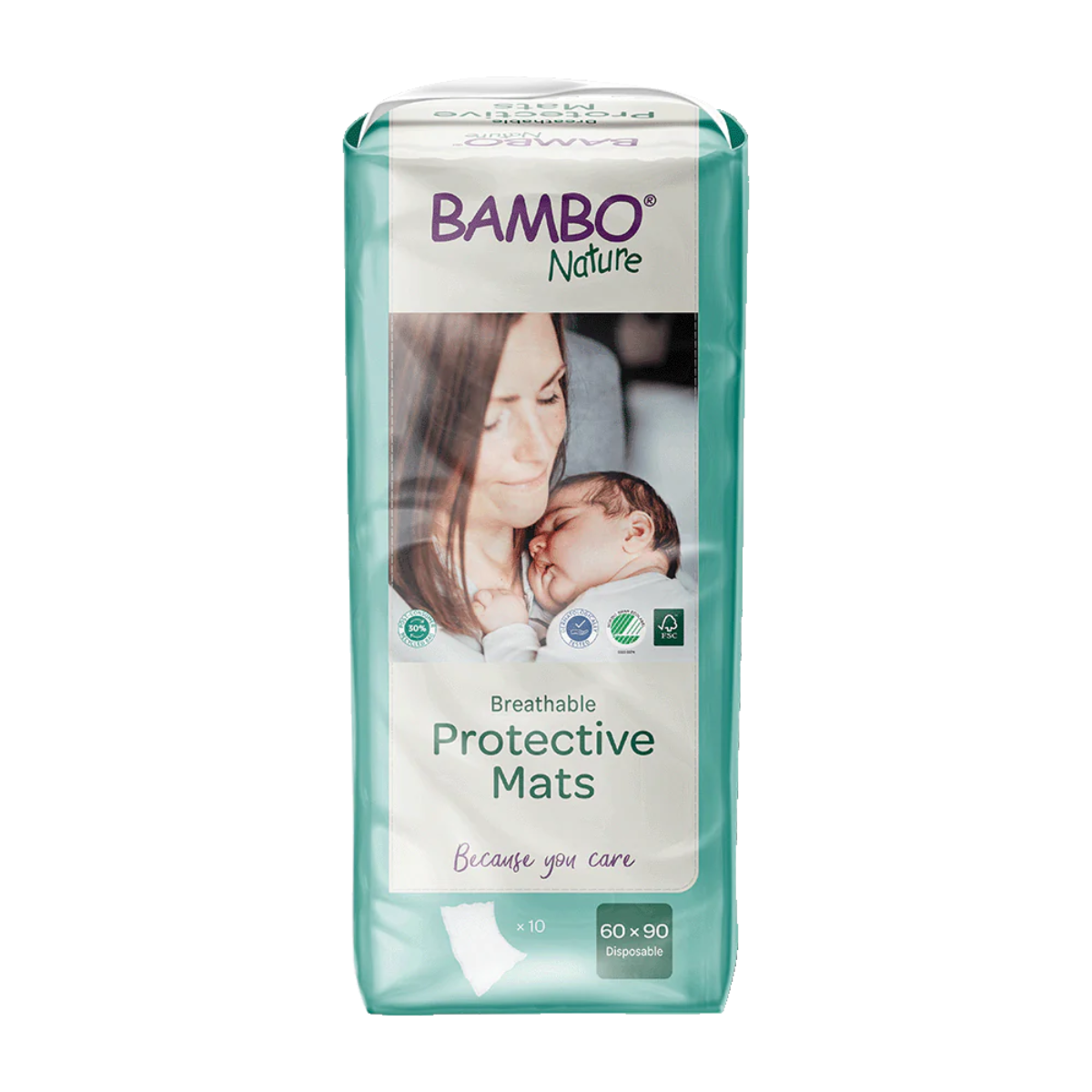 Bambo Nature Bettschutz gegen Auslaufen 60 x 90 cm 10 Stück