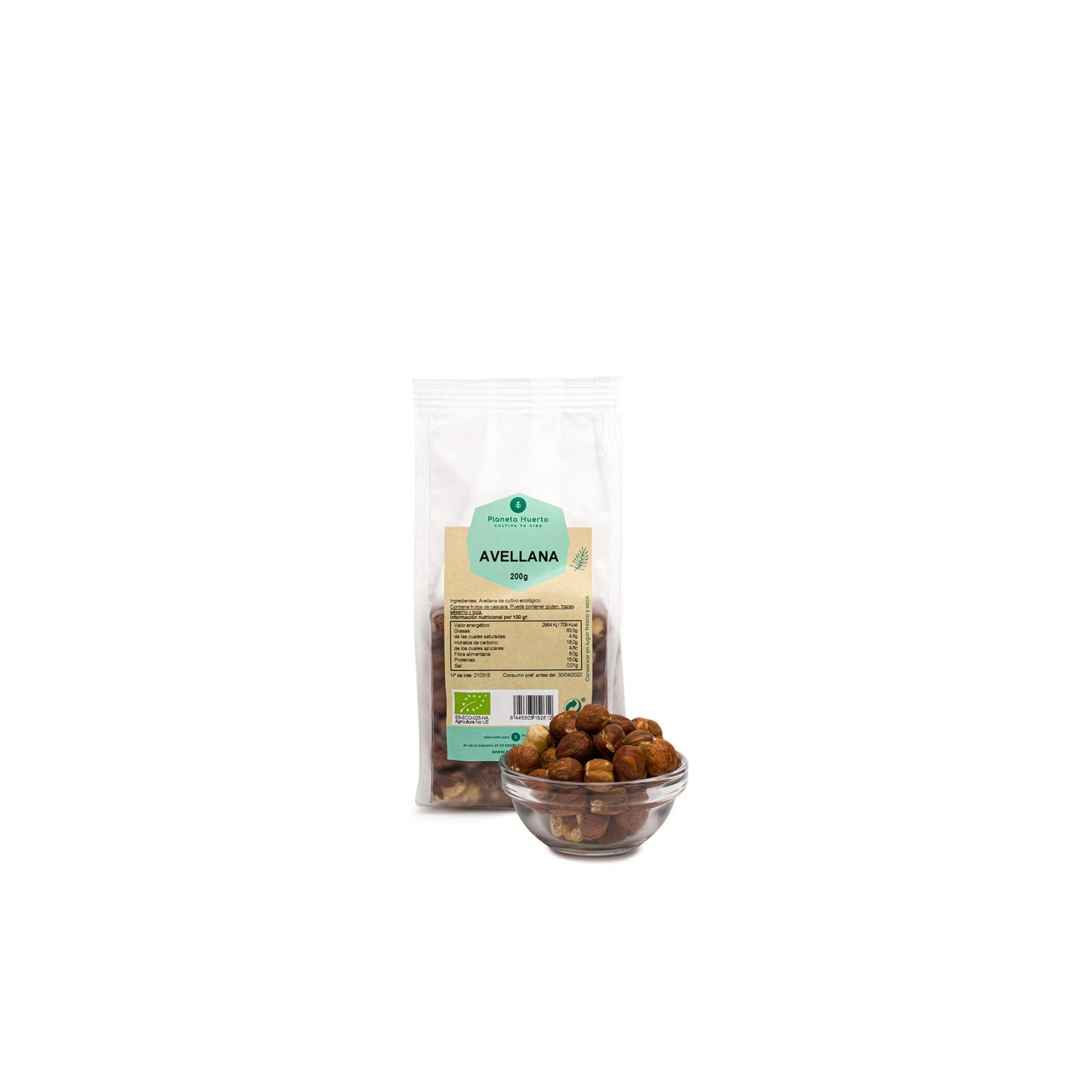 Raw hazelnuts ECO Planeta Huerto 200 g