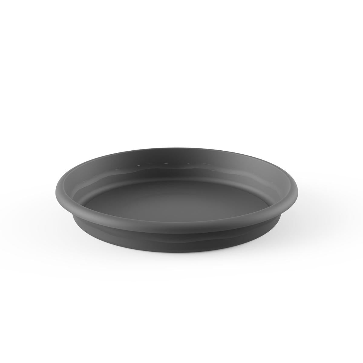 Plateau pot de fleurs couleur anthracite D 18 x 2,6