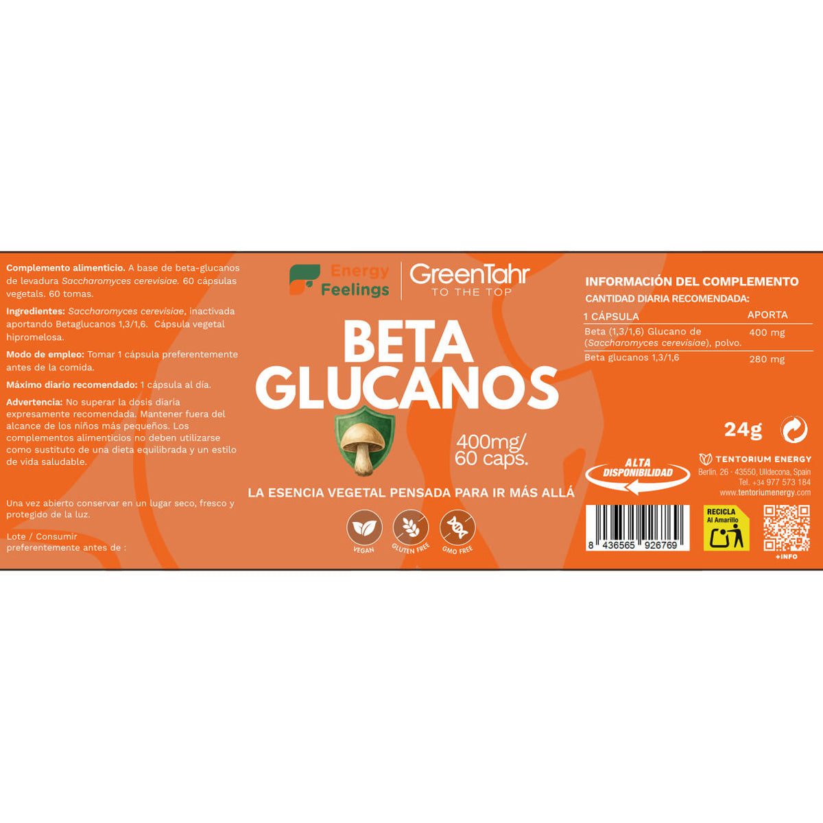Beta-glucanen Energy Feelings 60 capsules