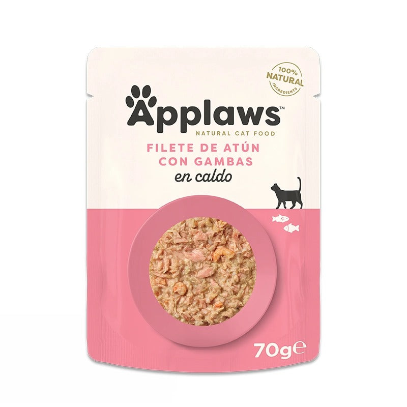 Nassfutter für Katzen mit Thunfisch und Pazifikgarnelen – Applaws 70 g