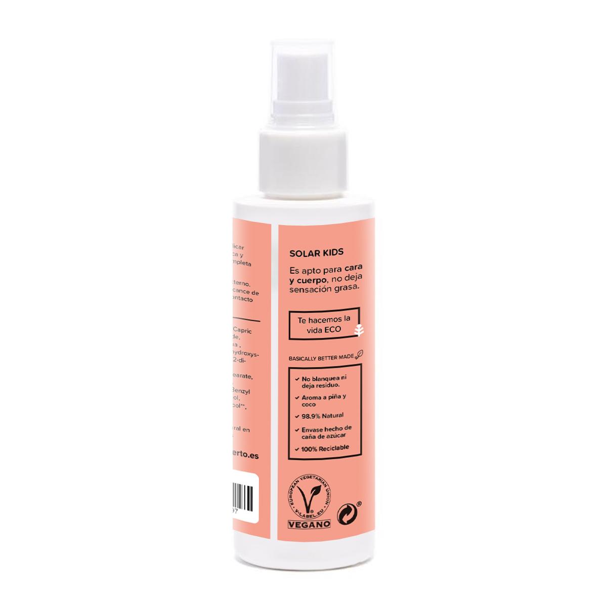 Solskyddsmedel för barn 100% mineral SPF 50 Planeta Huerto 125 ml