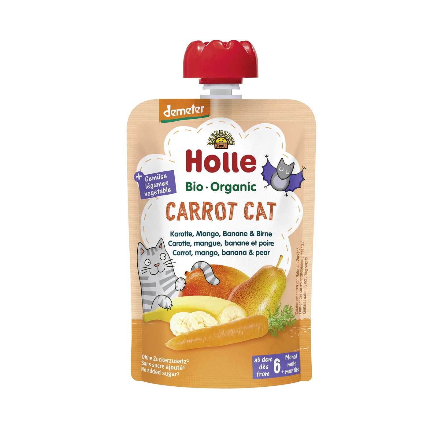 CARROT CAT – Karotte, Mango, Banane und Birne (+6 Monate) Dem Holle 100 g