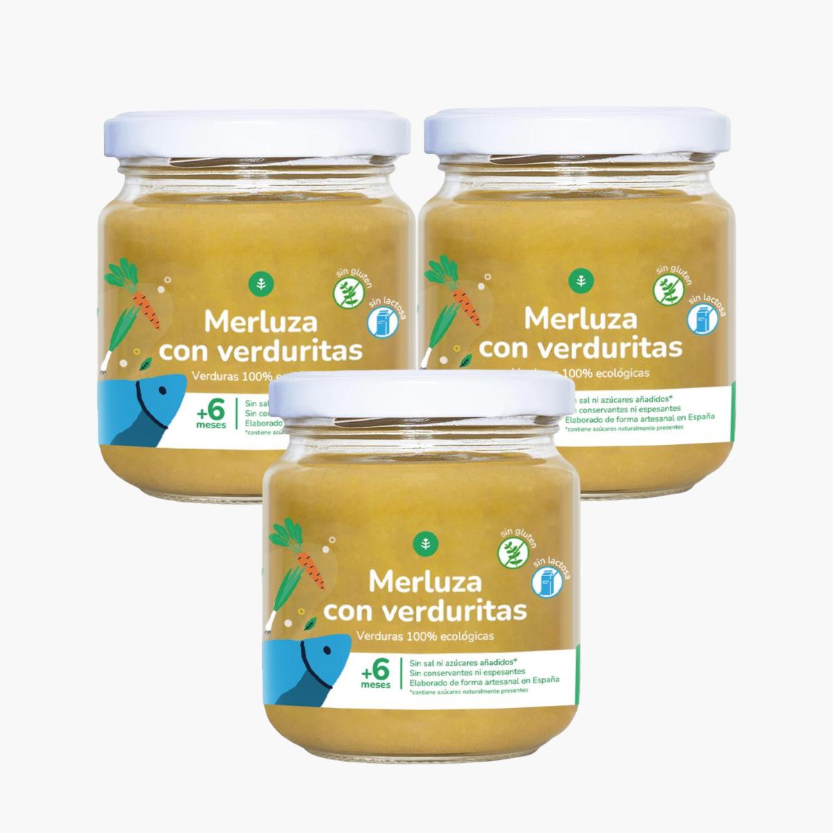 3x Confezione di Nasello e verdure Nasello con verdure Garden Planet 180 g