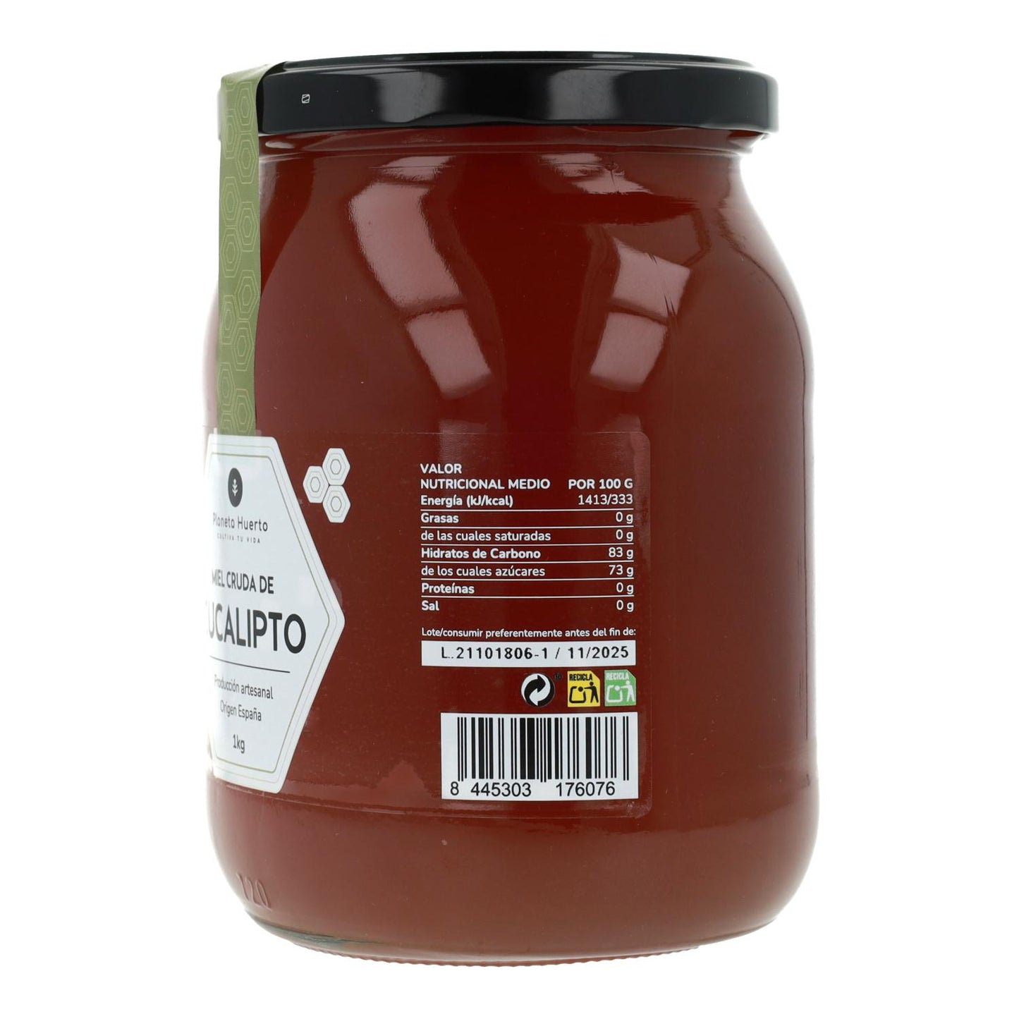 Miele di eucalipto grezzo Planeta Huerto 1 Kg