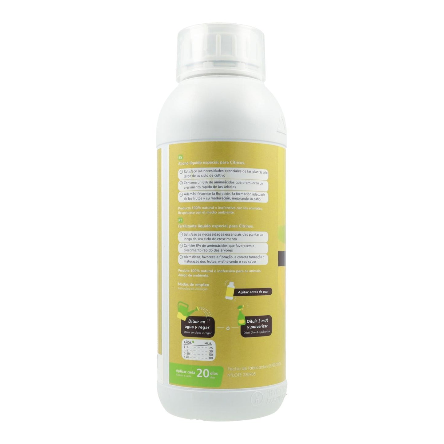 Liquid Citrus Fertiliser Planeta Huerto 1 l