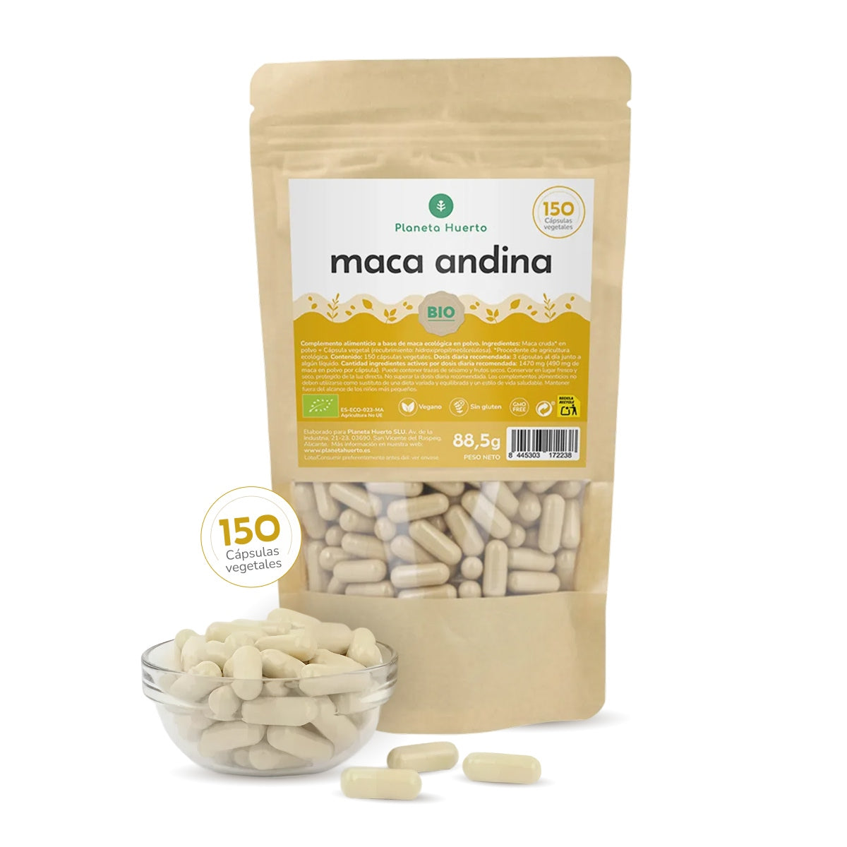 Bio Maca Planeta Huerto 150 Kapseln