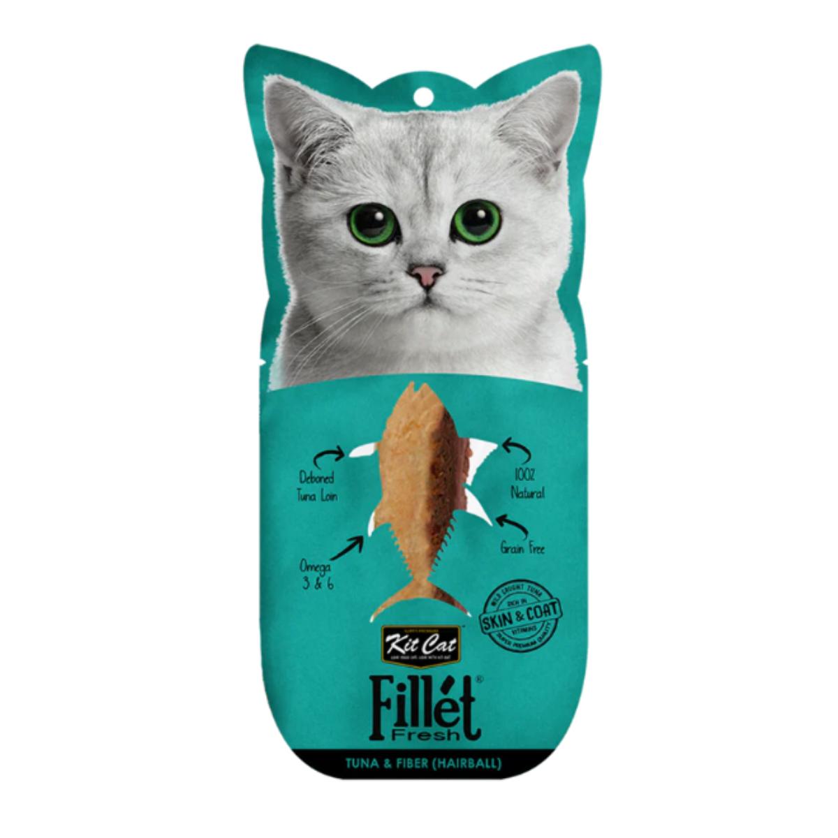 Kit Cat FilletFresh - Tonijn en vezels 30 g Natuurlijke snack voor katten