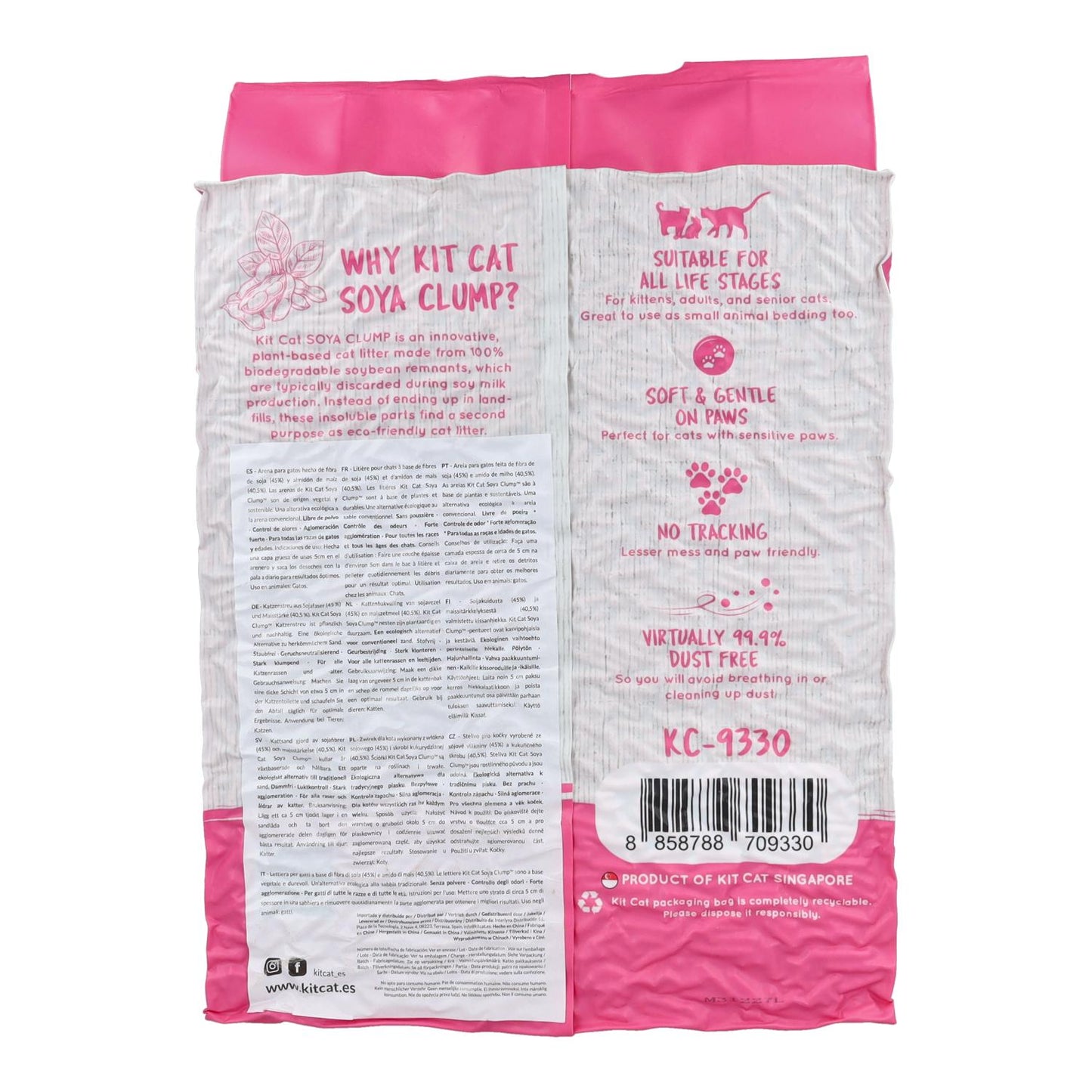 Kit Cat Arena Eco SoyaClump - Strawberry 7 L Kattenbakvulling