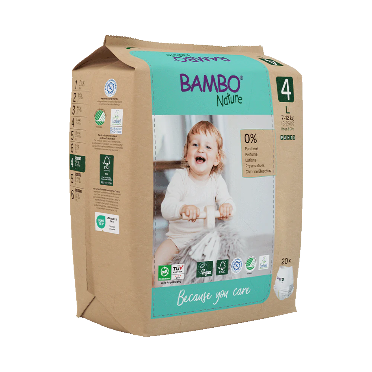 Bambo Nature broekjes T4 (7-12 kg) 20 stuks