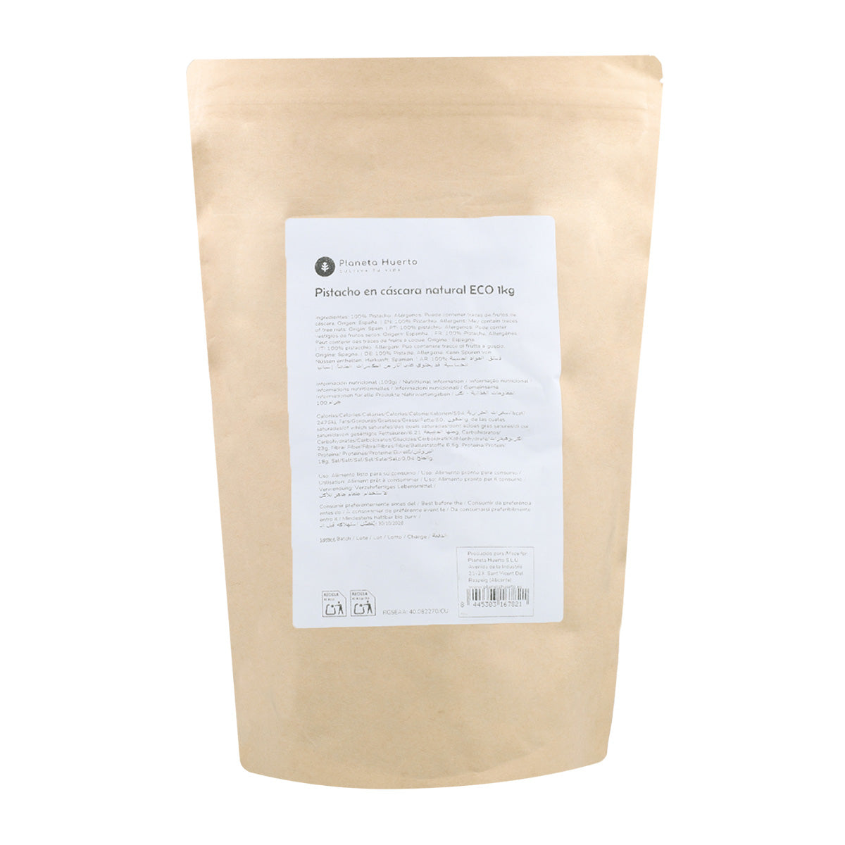 Pistagenöt i naturligt skal ECO Planeta Huerto 1 kg