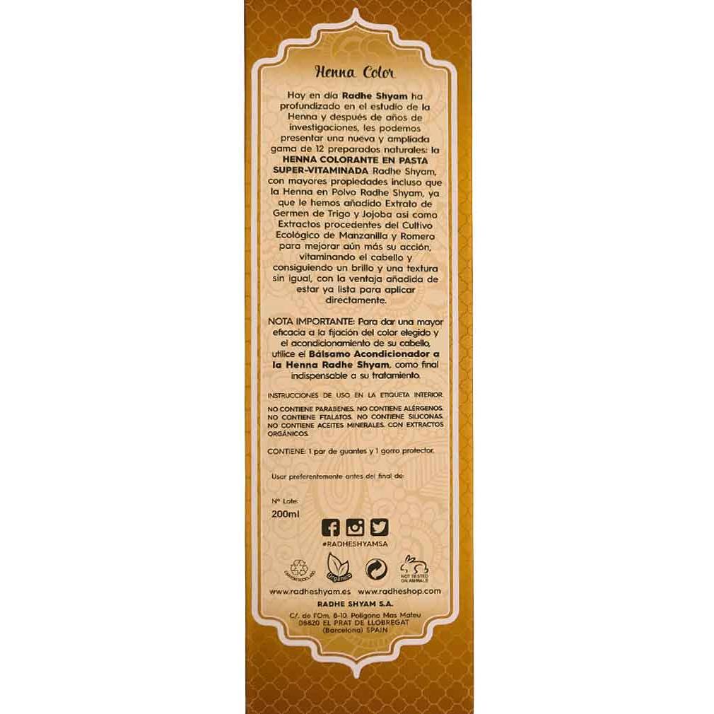 Pâte de henné blond cendré Radhe 200 ml Radhe