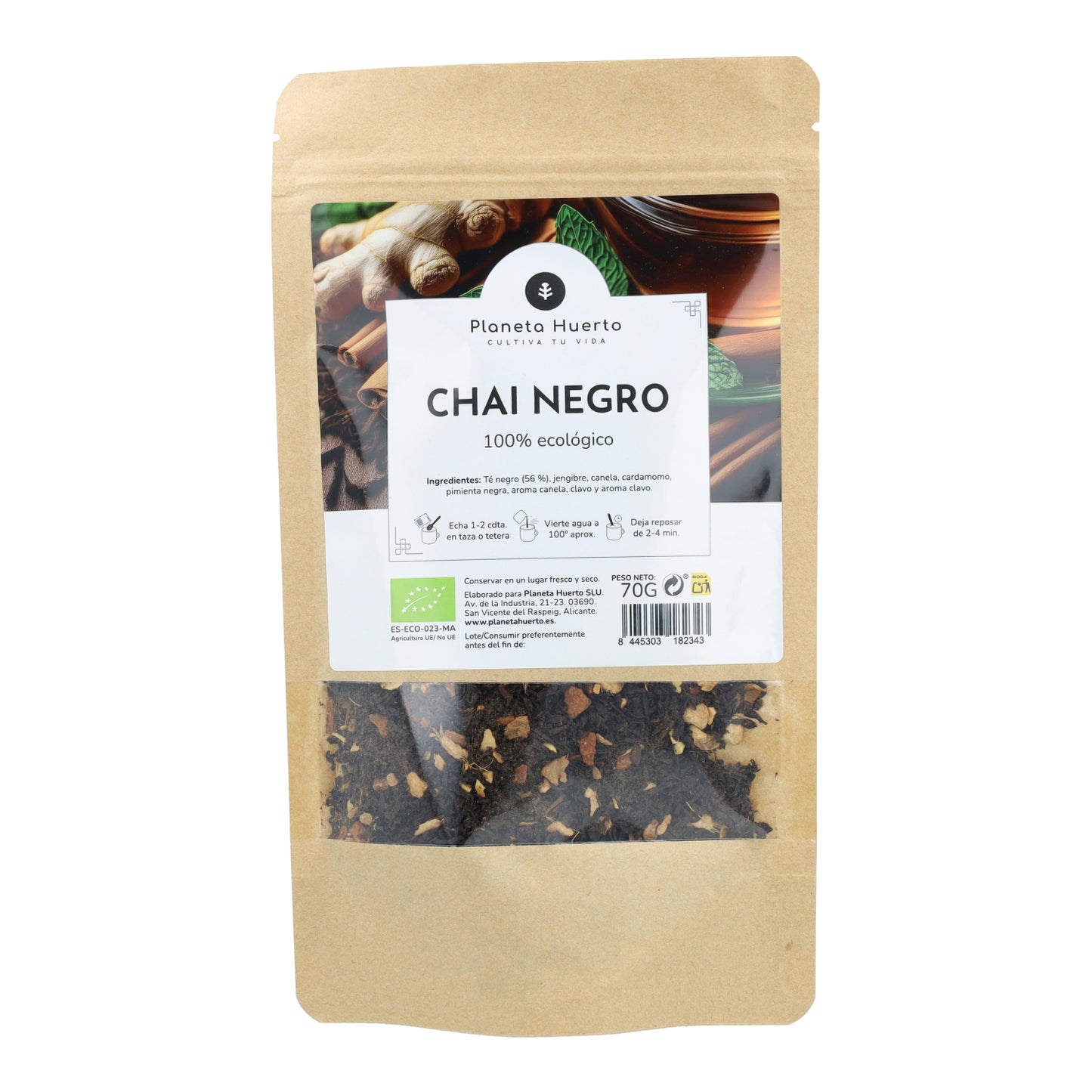 Zwarte thee chai thee ECO Planeta Huerto 70g