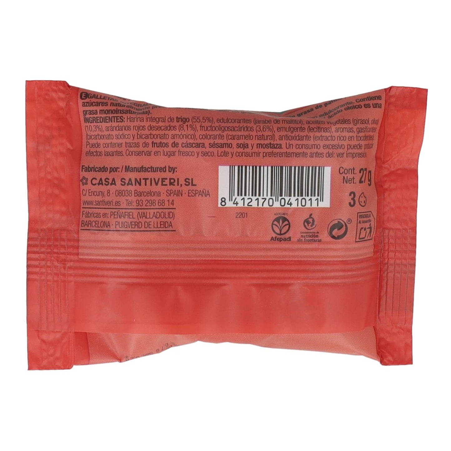 Digestive biscuits with blueberries 0% 3 units