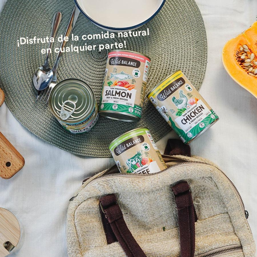 Puszka z łososiem i cielęciną BARF dla psów Wild Balance 400 g