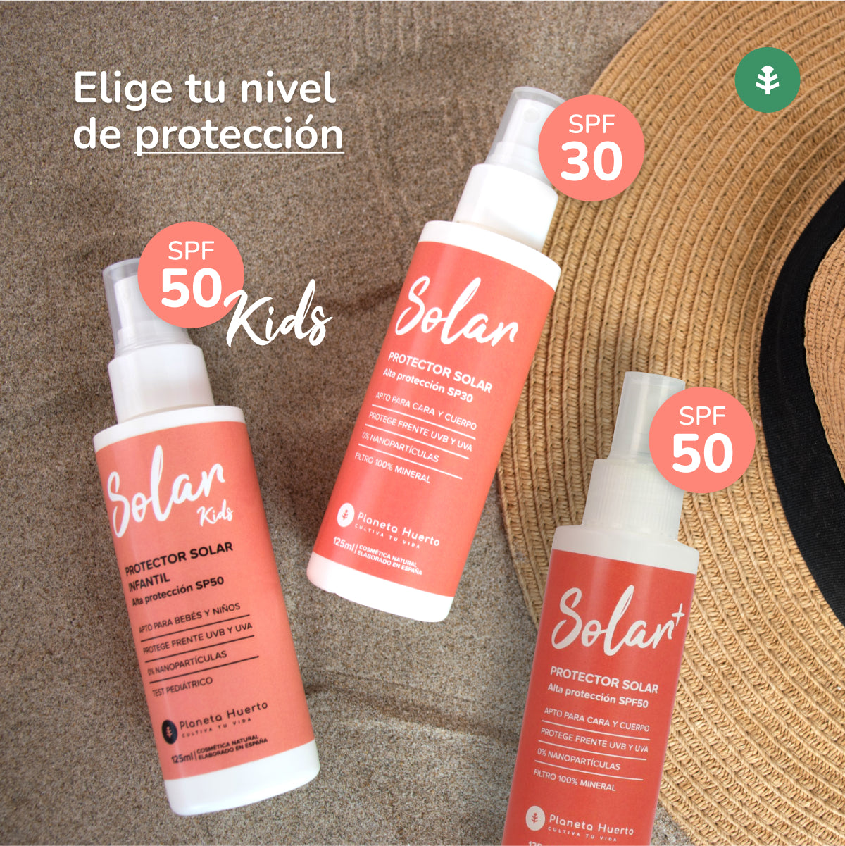100% mineralisches Sonnenschutzmittel SPF 30 Planeta Huerto 125 ml