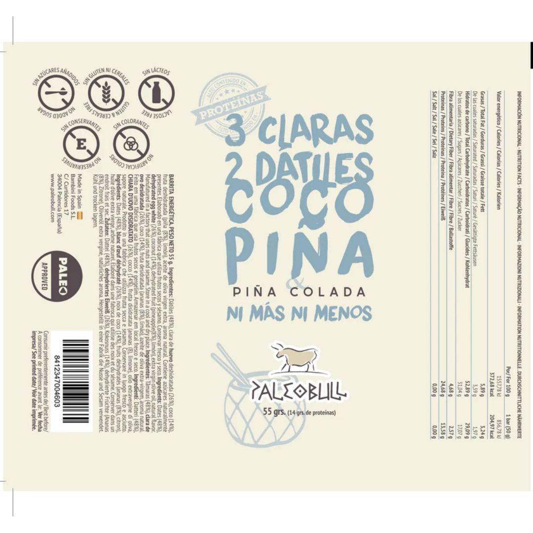 Pineapple Colada-energibar med kokos Paleobull 55 g